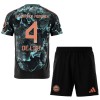 Officiële Voetbalshirt + Korte Broek FC Bayern München De Ligt 4 Uit 2024-25 - Kids